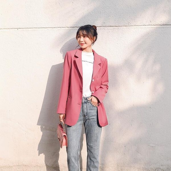 women's suits & blazers 2021 spring and autumn youth female loose solid color small suit fashion casual wild jacket coat red s-2xl1, White;black
women's suits & blazers 2021 spring and autumn youth female loose solid color small suit fashion casual wild jacket coat red s-2xl1, White;black