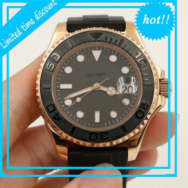lucury rubber oysterflex strap yacht ceramic bezel mens rose gold luxury automatic reloj master wristwatches watch, Slivery;brown
lucury rubber oysterflex strap yacht ceramic bezel mens rose gold luxury automatic reloj master wristwatches watch, Slivery;brown