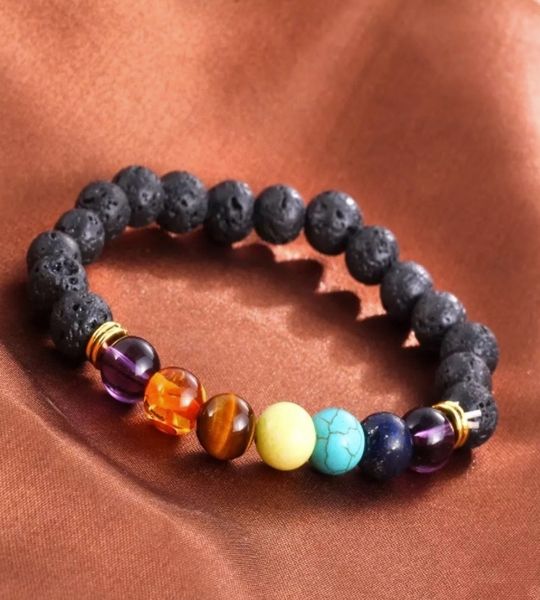 strands selling natural chakra energy beaded, lava stone 8mm colorful beads bracelets ing, Black
strands selling natural chakra energy beaded, lava stone 8mm colorful beads bracelets ing, Black