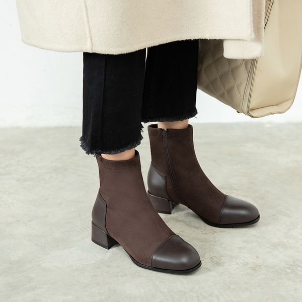 mbr force winter 2020 new suede boots casual fashion lining plush wild round head warm thickened high heel short boots ladies, Black
mbr force winter 2020 new suede boots casual fashion lining plush wild round head warm thickened high heel short boots ladies, Black