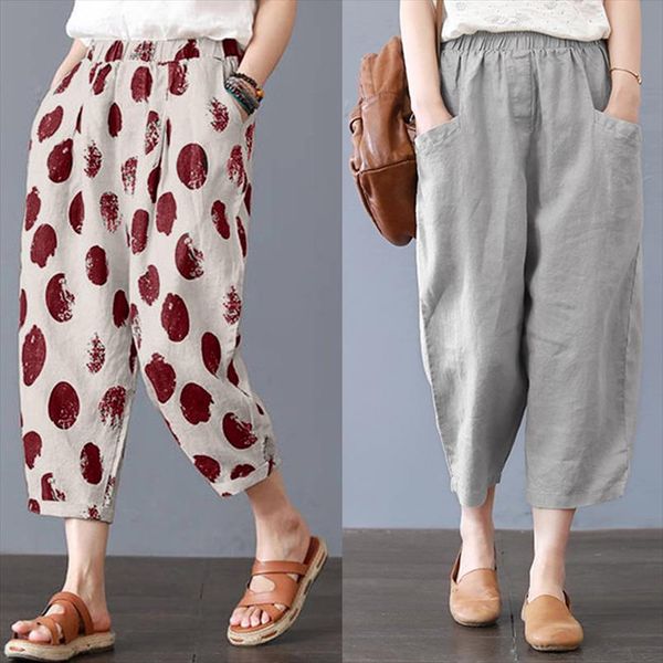 plus size elegant women cotton linen harem pants elastic waist work trouser with pockets solid casual turnip pantalon 5xl, Black;white
plus size elegant women cotton linen harem pants elastic waist work trouser with pockets solid casual turnip pantalon 5xl, Black;white