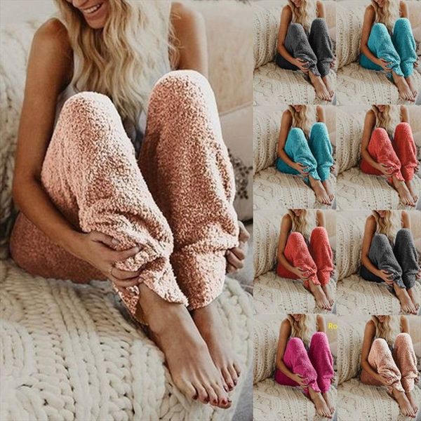 home womens casual fluffy warm loose sweat pants jogging straight trousers solid brand sleepwear high waist pants, Black;white
home womens casual fluffy warm loose sweat pants jogging straight trousers solid brand sleepwear high waist pants, Black;white