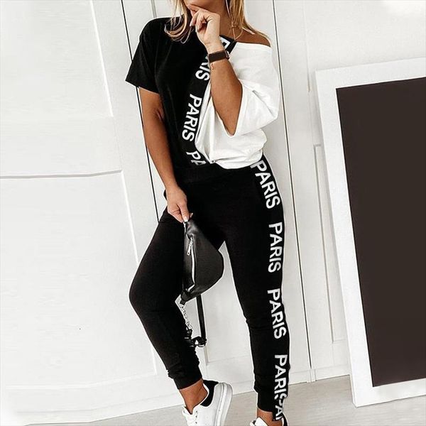 letter print off shoulder womens tracksuit sets 2 piece sets short sleeve female suit 2021 summer sport pant suits female, Gray
letter print off shoulder womens tracksuit sets 2 piece sets short sleeve female suit 2021 summer sport pant suits female, Gray