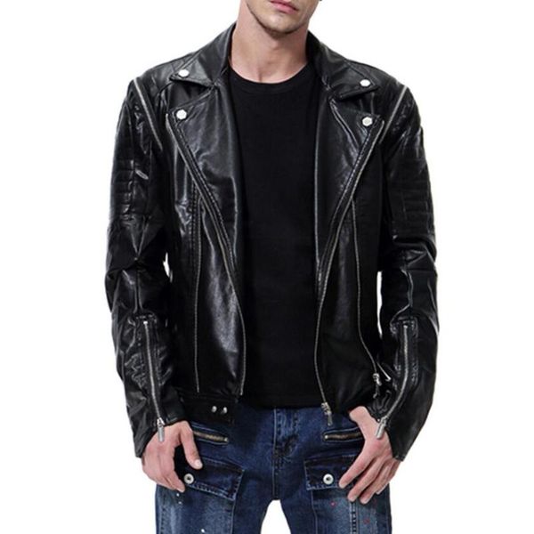 men's fur & faux m-5xl 2021 jacket autumn large size detachable sleeve personality male motorcycle leather slim fit casual outwear, Black
men's fur & faux m-5xl 2021 jacket autumn large size detachable sleeve personality male motorcycle leather slim fit casual outwear, Black