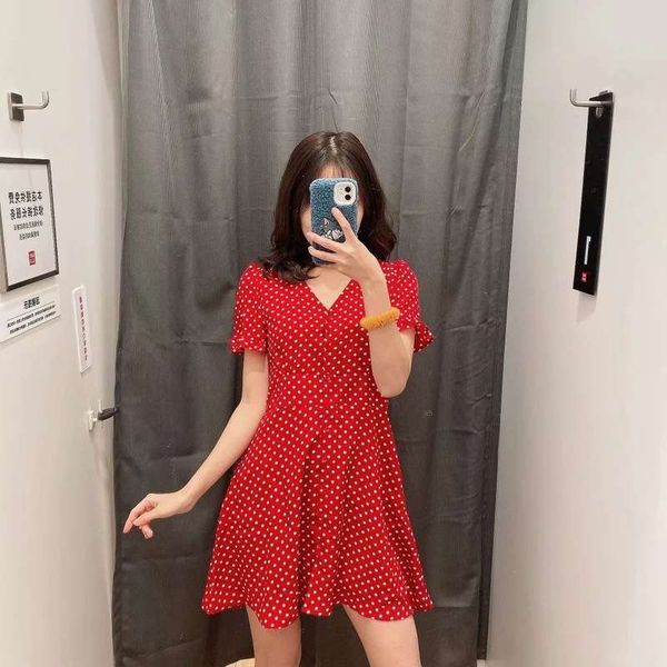 wind 2020 spring / summer new women's wear versatile show thin french polka dot print short sleeve temperament dress v, Black;gray
wind 2020 spring / summer new women's wear versatile show thin french polka dot print short sleeve temperament dress v, Black;gray