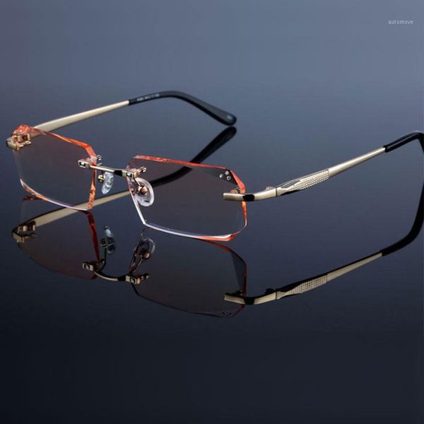 fashion eyeglasses diamond trimming cutting rimless eyeglasses prescription optical glasses frame for men eyewear1, Silver
fashion eyeglasses diamond trimming cutting rimless eyeglasses prescription optical glasses frame for men eyewear1, Silver