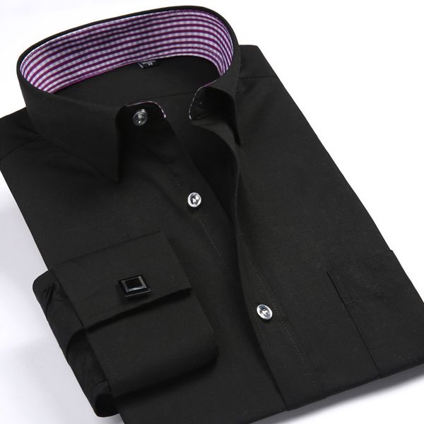 spring french pure white folded sleeves wedding cufflinks slim business shirt men's male shirts, White;black
spring french pure white folded sleeves wedding cufflinks slim business shirt men's male shirts, White;black