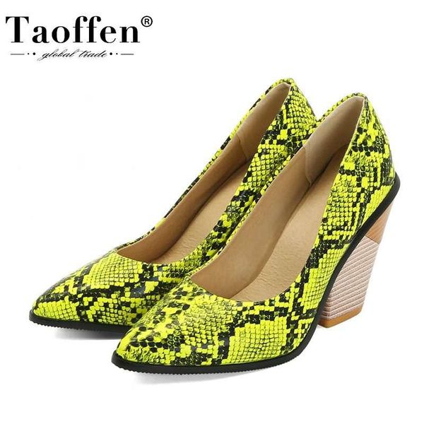 taoffen 5 color plus size 34-48 women pumps party snake pattern wedding shoes woman office work pumps footwear, Black
taoffen 5 color plus size 34-48 women pumps party snake pattern wedding shoes woman office work pumps footwear, Black