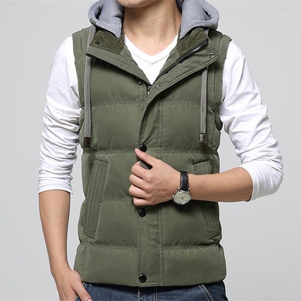 men casual vest winter coat hat detachable men waistcoat sleeveless jacket solid outwear vest 4 colors1, Black;white
men casual vest winter coat hat detachable men waistcoat sleeveless jacket solid outwear vest 4 colors1, Black;white