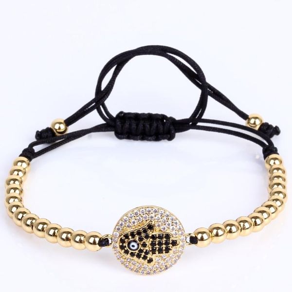 charm brand fashion men jewelry pave setting cz hamsa hand connector & 4mm round bead braiding men macrame bracelet, Golden;silver
charm brand fashion men jewelry pave setting cz hamsa hand connector & 4mm round bead braiding men macrame bracelet, Golden;silver