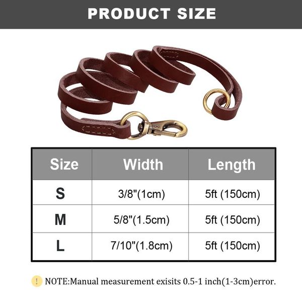 1.5m real leather dog leash rope pet walking running leash lead for small medium large dogs genuine leather pets st bbygkj 
1.5m real leather dog leash rope pet walking running leash lead for small medium large dogs genuine leather pets st bbygkj