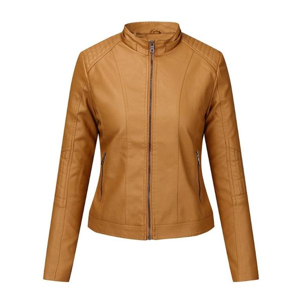 women's jackets 2021 women pu leather cool slim short motorcycle female autumn coat basic street outerwear#j30, Black;brown
women's jackets 2021 women pu leather cool slim short motorcycle female autumn coat basic street outerwear#j30, Black;brown