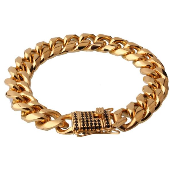 link, chain granny chic mens bracelet gold 316l stainless steel miami wristband vintage curved edging curb cuban black crystal buckle
link, chain granny chic mens bracelet gold 316l stainless steel miami wristband vintage curved edging curb cuban black crystal buckle