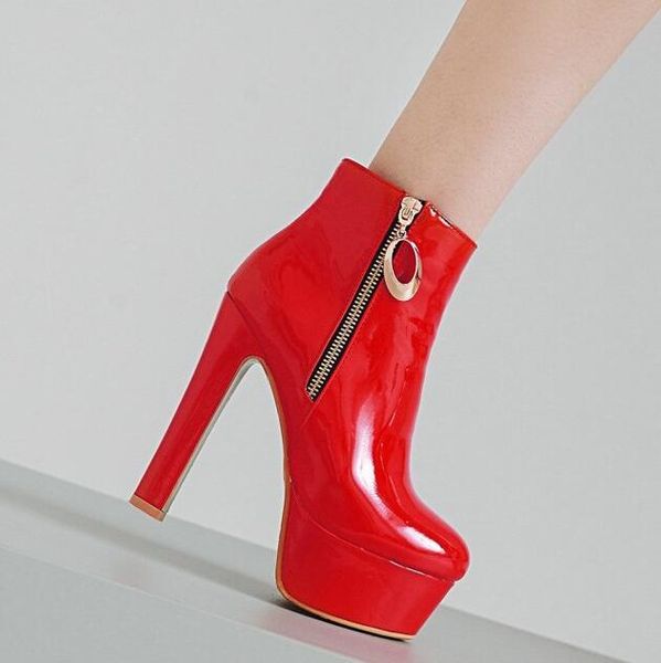 boots pxelena gorgeous patent leather women ankle thin super high heels platform short lady shoes dress party silver, Black
boots pxelena gorgeous patent leather women ankle thin super high heels platform short lady shoes dress party silver, Black
