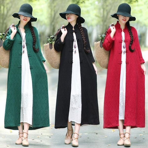p shoot 2020 spring new style ethnic-style vintage jacquard frog cotton linen trench coat women's long-sleeve stand collar l1, Black;white
p shoot 2020 spring new style ethnic-style vintage jacquard frog cotton linen trench coat women's long-sleeve stand collar l1, Black;white
