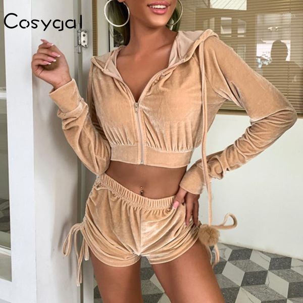 cosygal velvet two piece set women hoodie long sleeve crop jacket shorts 2 piece set women tracksuit female outfits 20201, Gray
cosygal velvet two piece set women hoodie long sleeve crop jacket shorts 2 piece set women tracksuit female outfits 20201, Gray