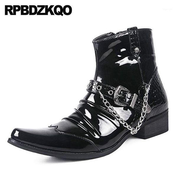 boots zipper fashion waterproof ankle punk metalic booties black shoes pointed toe rock chunky snakeskin mens patent leather boots1
boots zipper fashion waterproof ankle punk metalic booties black shoes pointed toe rock chunky snakeskin mens patent leather boots1