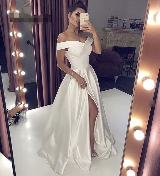 v neck long white prom dress with high side split off shoulder elegant a-line woman off the shoulder special occasion formal gowns, Black
v neck long white prom dress with high side split off shoulder elegant a-line woman off the shoulder special occasion formal gowns, Black