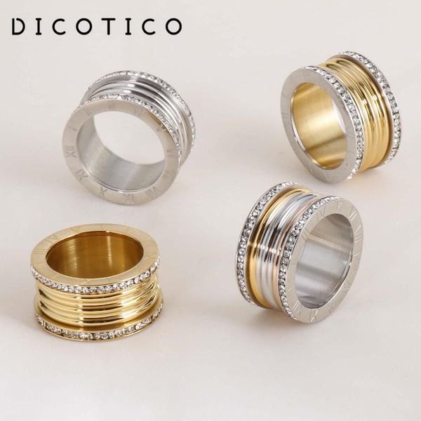 cluster rings dicotico multiple color stainless steel bague femme cubic zircon wedding for women roman numerals anillos mujer jewelry, Golden;silver
cluster rings dicotico multiple color stainless steel bague femme cubic zircon wedding for women roman numerals anillos mujer jewelry, Golden;silver