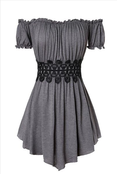 plus size t shirts 5xl lace insert off the shoulder lace t shirt long shirts high waist casual vintage gothic femme, White
plus size t shirts 5xl lace insert off the shoulder lace t shirt long shirts high waist casual vintage gothic femme, White