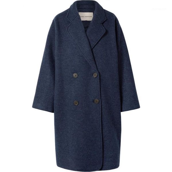 women's wool & blends fashion autumn winter double breasted woolen coat women lapel loose long plus size 2xl1, Black
women's wool & blends fashion autumn winter double breasted woolen coat women lapel loose long plus size 2xl1, Black