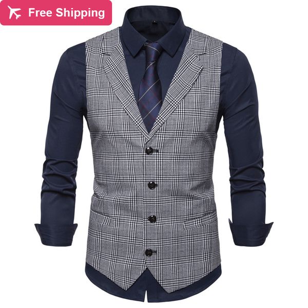 2021 new men in suit fashion fine chess thin vest man england men's style male leisure suits dkrk, Black;white
2021 new men in suit fashion fine chess thin vest man england men's style male leisure suits dkrk, Black;white