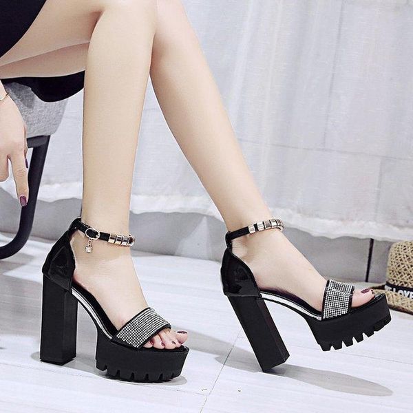 2021 summer sandal summer shoes for women solid thick heels sandals platform fashion super high rhinestone shoes tenis feminino, Black
2021 summer sandal summer shoes for women solid thick heels sandals platform fashion super high rhinestone shoes tenis feminino, Black