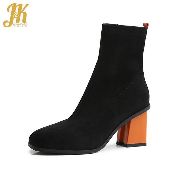 jk simple fashion women ankle boots non slip zip female bootie square toe thick heel high shoes casual solid flock short boots, Black
jk simple fashion women ankle boots non slip zip female bootie square toe thick heel high shoes casual solid flock short boots, Black