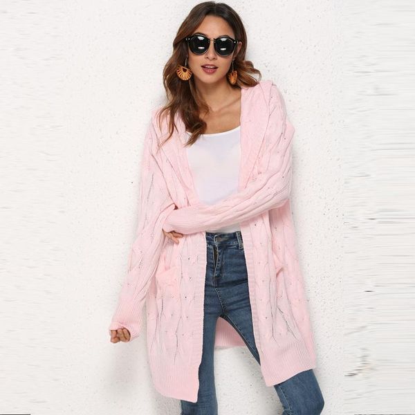 2018 winter autumn women sweater cardigans long knitted casual fashion thicken warm loose female outwear1, White;black
2018 winter autumn women sweater cardigans long knitted casual fashion thicken warm loose female outwear1, White;black