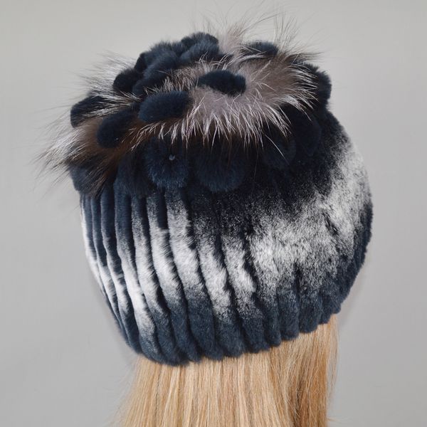 2020 handcrafted female knit 100% real fox flowers warm winter hats genuine luxury rex rabbit hat skin, Blue;gray
2020 handcrafted female knit 100% real fox flowers warm winter hats genuine luxury rex rabbit hat skin, Blue;gray