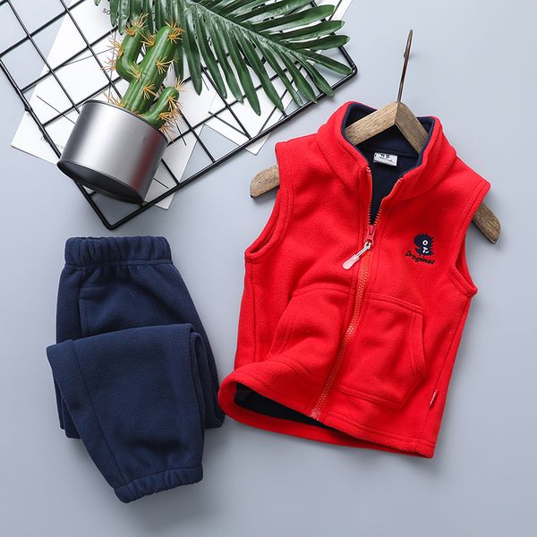 children's boys and girls vest fall / winter 2019 new baby fleece casual two piece set, White
children's boys and girls vest fall / winter 2019 new baby fleece casual two piece set, White