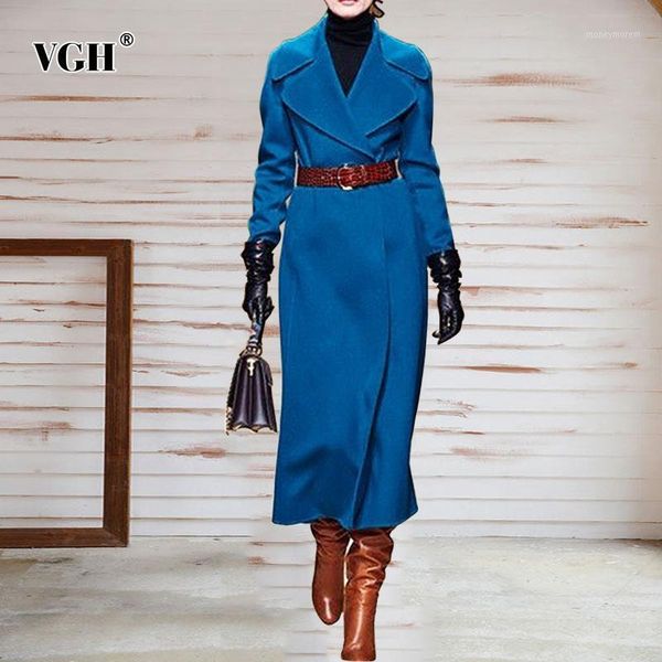 women's wool & blends vgh casual blue tweed for women lapel long sleeve high waist with sashes elegant large size tweeds female fashion, Black
women's wool & blends vgh casual blue tweed for women lapel long sleeve high waist with sashes elegant large size tweeds female fashion, Black
