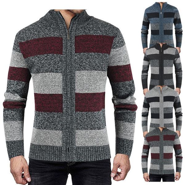 2020 autumn and winter men's warm jacket coat men's fashion color matching cardigan trend collar sweater jacket coat1, White;black
2020 autumn and winter men's warm jacket coat men's fashion color matching cardigan trend collar sweater jacket coat1, White;black