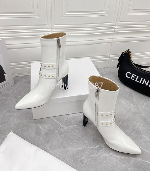 boots autumn and winter horizontal zipper short boots pointed thin heel high willow nail belt buckle knight female horse, Black
boots autumn and winter horizontal zipper short boots pointed thin heel high willow nail belt buckle knight female horse, Black