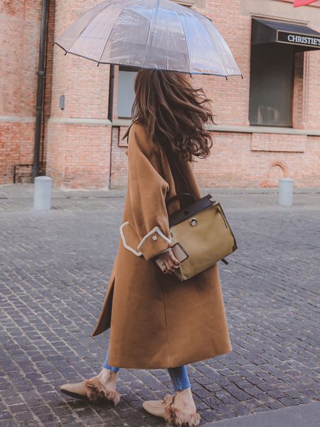 mblack thin thick women's winter 2020 new medium and long style temperament goddess over the knee woolen coat, Black
mblack thin thick women's winter 2020 new medium and long style temperament goddess over the knee woolen coat, Black