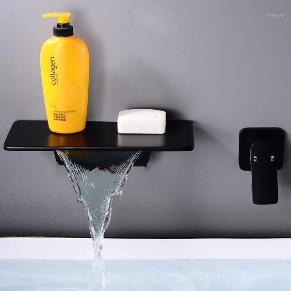 bathtub faucet black brass wall mount waterfall bathroom faucet big square spout single lever vanity sink mixer water tap 8558671
bathtub faucet black brass wall mount waterfall bathroom faucet big square spout single lever vanity sink mixer water tap 8558671