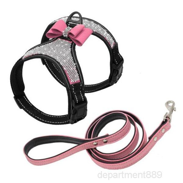 a-fashion reflective diamond bling rhinestone bowknot harness nylon leash small medium dog harnesses vest pet supplies
a-fashion reflective diamond bling rhinestone bowknot harness nylon leash small medium dog harnesses vest pet supplies