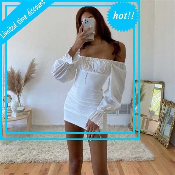 2021 women herfst winter bodycon bladder week long mouw dress off shoulder vintage square collar mini jurk party club ladies, Black
2021 women herfst winter bodycon bladder week long mouw dress off shoulder vintage square collar mini jurk party club ladies, Black