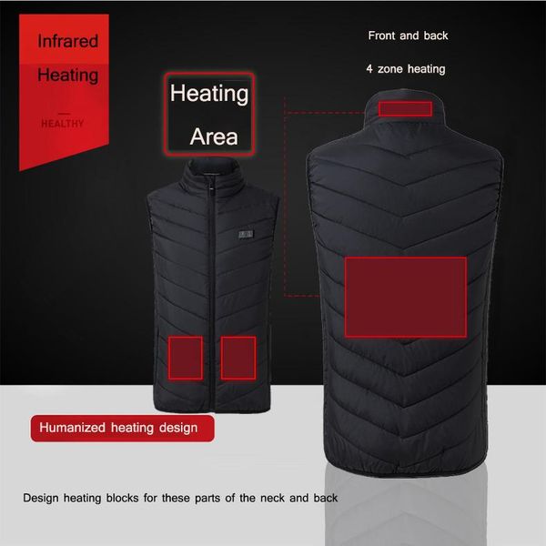 outdoor t-shirts winter heated vest 4 areas heating usb dual control temperature jacket camping hiking for men's, Gray;blue
outdoor t-shirts winter heated vest 4 areas heating usb dual control temperature jacket camping hiking for men's, Gray;blue