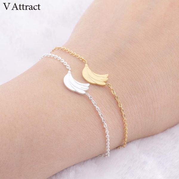 v attract stainless steel bijoux femme fruit banana bracelet for women gold layering bracciali donna jewelry, Black
v attract stainless steel bijoux femme fruit banana bracelet for women gold layering bracciali donna jewelry, Black