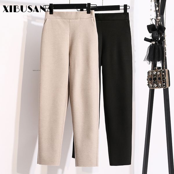 xibusana 2020 winter new ladies korean harem pants woolen casual long pants simple suit elastic waist loose trousers for women lj201201, Black;white
xibusana 2020 winter new ladies korean harem pants woolen casual long pants simple suit elastic waist loose trousers for women lj201201, Black;white