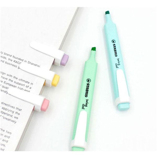 Highlighters Pastel Markers Swan Swing 6 Colors Single Text Focus Marker Pen Jllcjm Yummy_shop