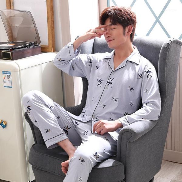 men cotton pajamas sets leisure sleep shirt home pants pigiama uomo modern nightwear for men luxury clothes1, Black;brown
men cotton pajamas sets leisure sleep shirt home pants pigiama uomo modern nightwear for men luxury clothes1, Black;brown