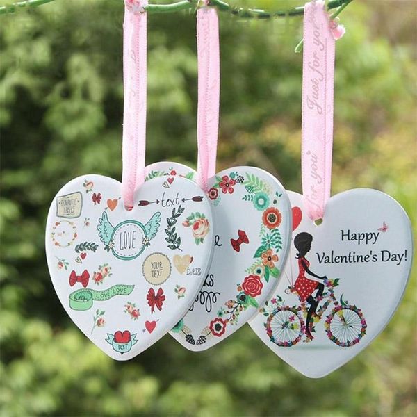 in stock ceramic diy double-sided uv printing valentine's day gift valentine theme fall in love pendant ornament for women, Black 
in stock ceramic diy double-sided uv printing valentine's day gift valentine theme fall in love pendant ornament for women, Black