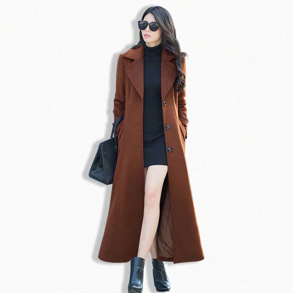 women 2020autumn winter wool casual trench coat with sashes oversize single breasted vintage cloak overcoats windbreaker, Black
women 2020autumn winter wool casual trench coat with sashes oversize single breasted vintage cloak overcoats windbreaker, Black