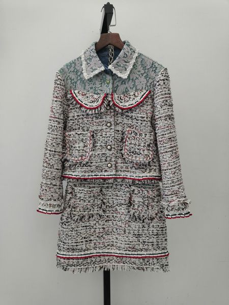 european station fashion autumn short women with a tall fried street heben wool coat skirt suit western style, White
european station fashion autumn short women with a tall fried street heben wool coat skirt suit western style, White