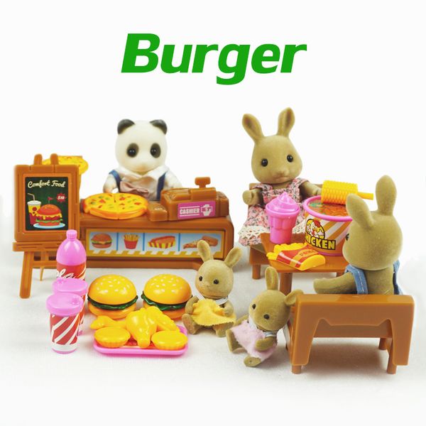 rabbit forest animal family burger hamburger shop set dollhouse figures furniture diy role play girls toy accessories xmas gifts q1217
rabbit forest animal family burger hamburger shop set dollhouse figures furniture diy role play girls toy accessories xmas gifts q1217