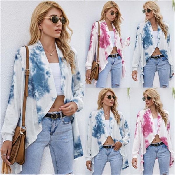 long sleeve cardigan women irregular designer female winter new printing casual loose coats ladies tie-dye coat fashion occident trend, Black;brown
long sleeve cardigan women irregular designer female winter new printing casual loose coats ladies tie-dye coat fashion occident trend, Black;brown