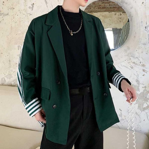splicing mens stripe blazer jacket 2020 autumn hip hop man loose mans suit loose coat stage costumes for singers terno masculino1, White;black
splicing mens stripe blazer jacket 2020 autumn hip hop man loose mans suit loose coat stage costumes for singers terno masculino1, White;black