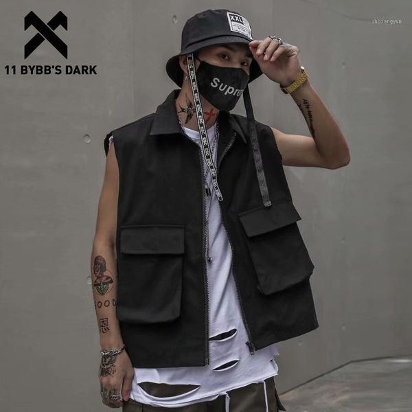 11 bybb's dark vintage multi pockets tactical vest men fashion hip hop sleeveless 2020 streetwear harajuku male cargo coats1, Black;white
11 bybb's dark vintage multi pockets tactical vest men fashion hip hop sleeveless 2020 streetwear harajuku male cargo coats1, Black;white